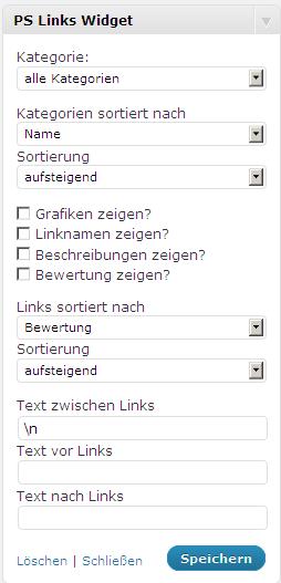 PS Links Widget